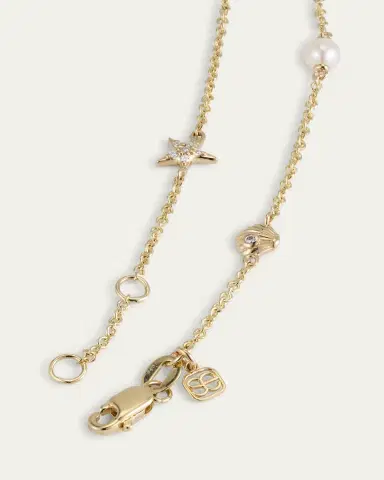 Sydney Evan 14K Gold Shells Chain Bracelet with Diamonds | Thumbnail 4 Sydney Evan 14K Gold Shells Chain Bracelet with Diamonds | Thumbnail 4