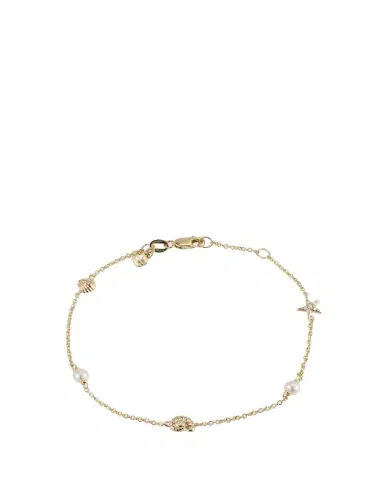 Sydney Evan 14K Gold Shells Chain Bracelet with Diamonds | Thumbnail 1 Sydney Evan 14K Gold Shells Chain Bracelet with Diamonds | Thumbnail 1