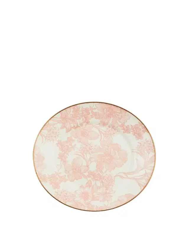 MacKenzie-Childs Rosy English Garden Enamel Dinner Plate