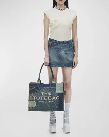 Marc Jacobs The Deconstructed Denim Large Tote Bag | Thumbnail 4