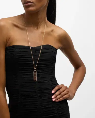 Messika MOVE 10TH ANNIVERSARY 18K ROSE GOLD DIAMOND PENDANT NECKLACE | Thumbnail 4