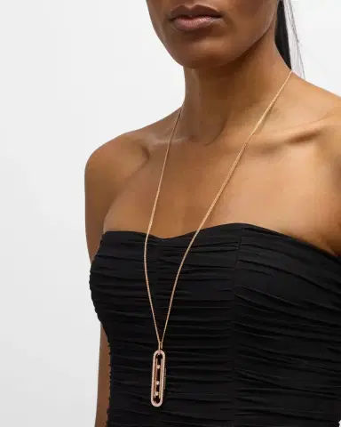 Messika MOVE 10TH ANNIVERSARY 18K ROSE GOLD DIAMOND PENDANT NECKLACE | Thumbnail 1