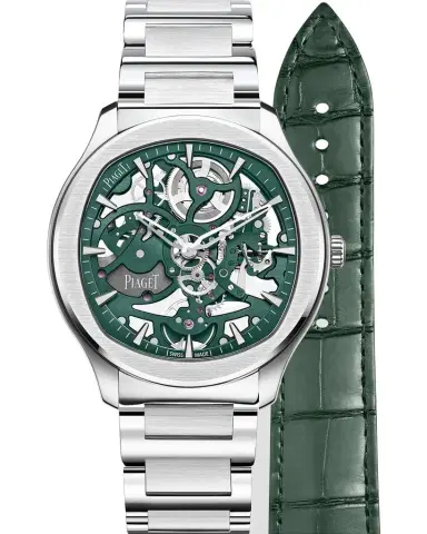 Piaget Polo 42mm Stainless Steel Green Skeleton Watch | Thumbnail 1 Piaget Polo 42mm Stainless Steel Green Skeleton Watch | Thumbnail 1