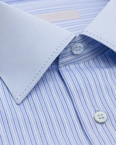 Stefano Ricci Men's Cotton Tonal Stripe Dress Shirt | Thumbnail 2