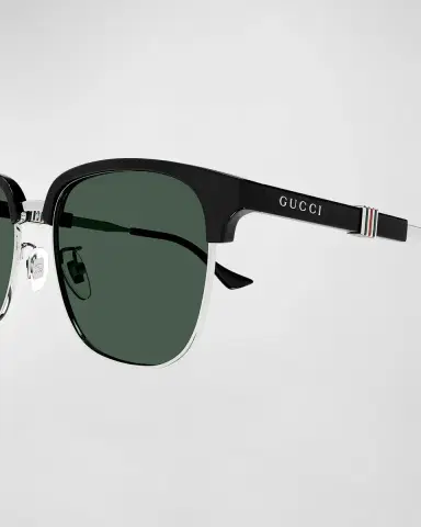 Gucci Men's Metal and Acetate Square Sunglasses | Thumbnail 2 Gucci Men's Metal and Acetate Square Sunglasses | Thumbnail 2