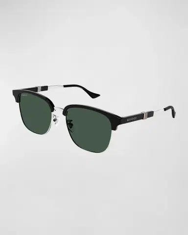 Gucci Men's Metal and Acetate Square Sunglasses | Thumbnail 3 Gucci Men's Metal and Acetate Square Sunglasses | Thumbnail 3