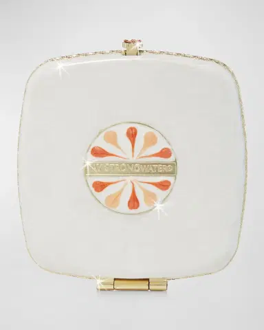 Jay Strongwater Floral Flamingo Compact Mirror | Thumbnail 2