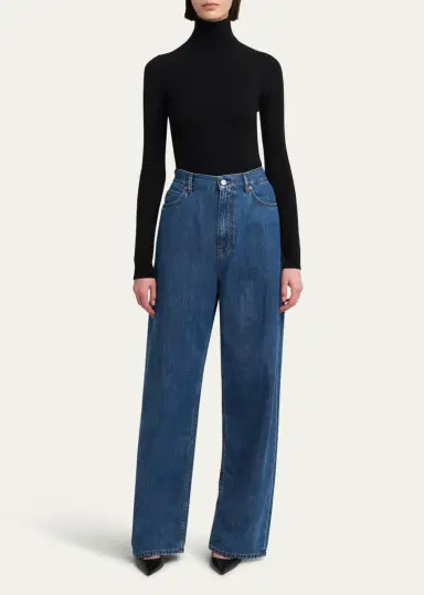 Valentino Garavani Wide-Leg Denim Jeans | Thumbnail 2 Valentino Garavani Wide-Leg Denim Jeans | Thumbnail 2