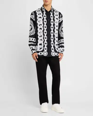Versace Men's Greca Low-Top Sneakers | Thumbnail 2 Versace Men's Greca Low-Top Sneakers | Thumbnail 2