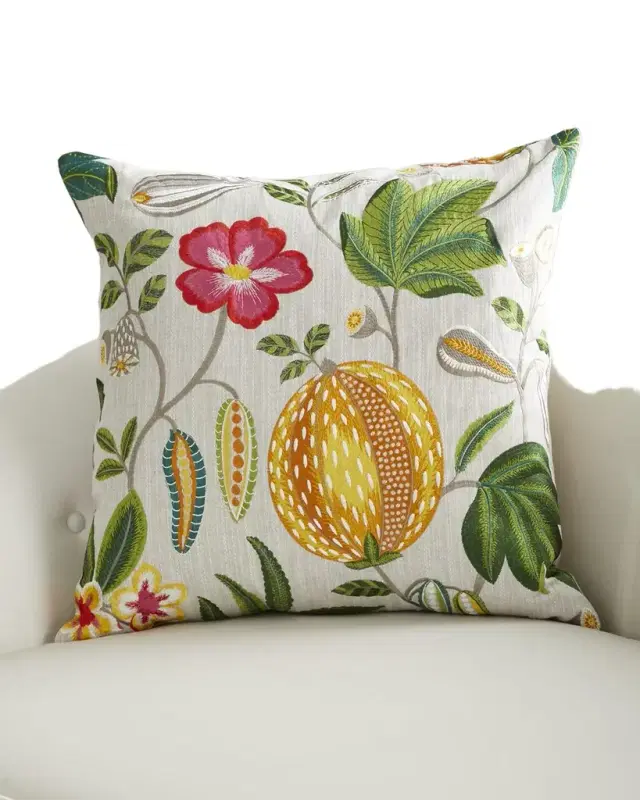 D.V. KAP Home Rankin Embroidered Pillow, 24" Square