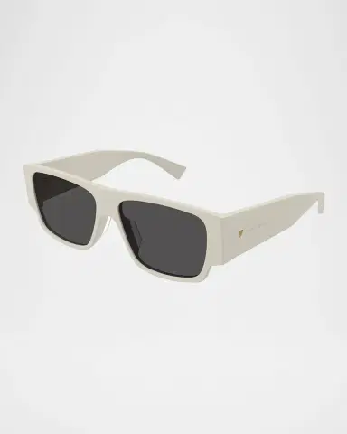 Bottega Veneta Men's Acetate Rectangle Sunglasses | Thumbnail 2