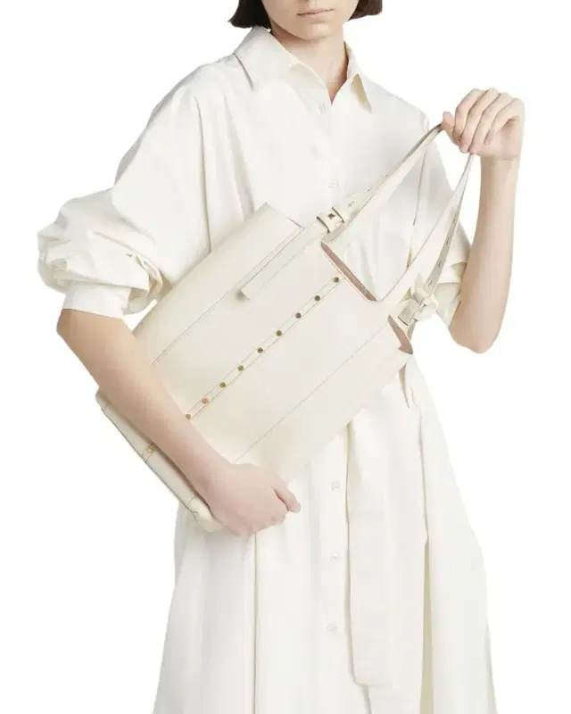 Golden Goose 24.7 North-South Studded Leather Tote Bag