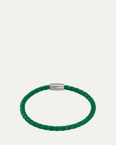 Jan Leslie Men's Magnetic Braided Leather Bracelet | Thumbnail 4 Jan Leslie Men's Magnetic Braided Leather Bracelet | Thumbnail 4