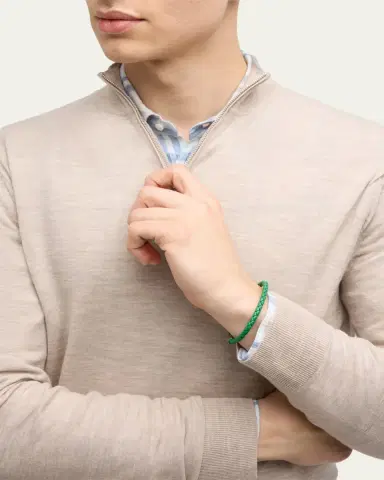 Jan Leslie Men's Magnetic Braided Leather Bracelet | Thumbnail 5 Jan Leslie Men's Magnetic Braided Leather Bracelet | Thumbnail 5
