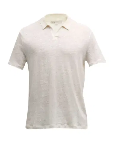 Onia Men's Shaun Linen Johnny Collar Polo Shirt | Thumbnail 1