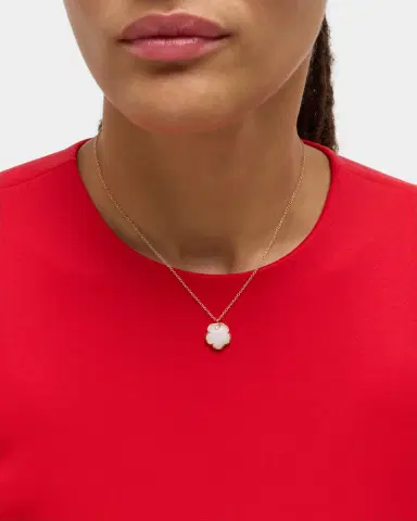 Pasquale Bruni Petit Joli 18K Rose Gold Pendant Necklace with Mother-of-Pearl and Diamonds | Thumbnail 1 Pasquale Bruni Petit Joli 18K Rose Gold Pendant Necklace with Mother-of-Pearl and Diamonds | Thumbnail 1