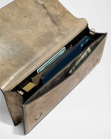 ALEXIS BITTAR Twisted Metallic Leather Clutch Bag | Thumbnail 3 ALEXIS BITTAR Twisted Metallic Leather Clutch Bag | Thumbnail 3