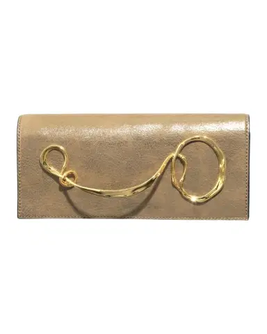 ALEXIS BITTAR Twisted Metallic Leather Clutch Bag | Thumbnail 1 ALEXIS BITTAR Twisted Metallic Leather Clutch Bag | Thumbnail 1