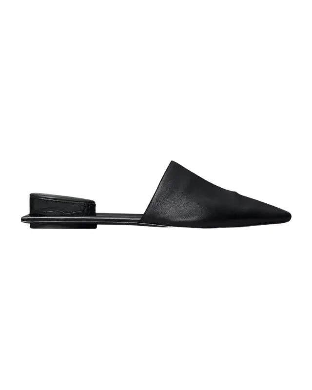 Tory Burch Leather Toe-Ring Ballerina Mules