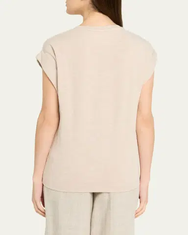 MAJESTIC FILATURES French Terry Rolled-Cuff Short-Sleeve Crewneck Tee | Thumbnail 3 MAJESTIC FILATURES French Terry Rolled-Cuff Short-Sleeve Crewneck Tee | Thumbnail 3