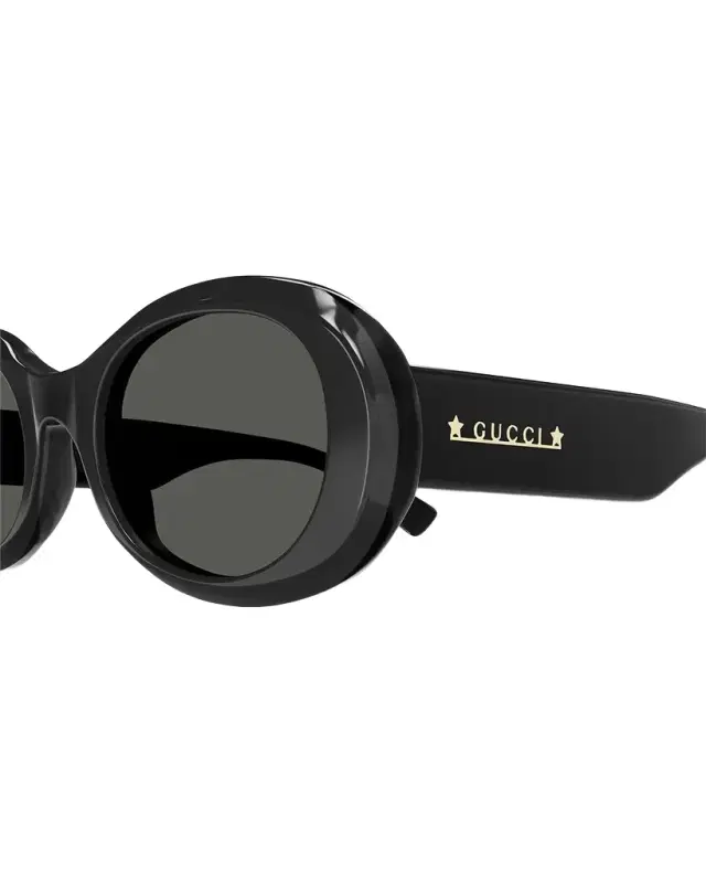 Logo Acetate Oval Sunglasses