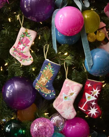 Bauble Stockings x Sainty Nelsen "Red Holly Jolly Molly Martini" Mini Bauble Stocking | Thumbnail 2