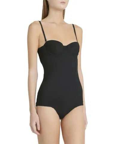 Dolce & Gabbana Solid Balconette One-Piece Swimsuit | Thumbnail 1 Dolce & Gabbana Solid Balconette One-Piece Swimsuit | Thumbnail 1