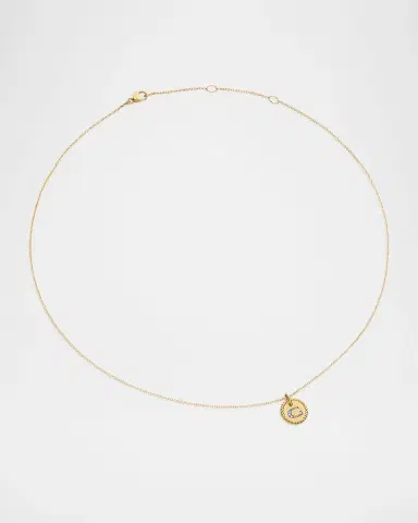 David Yurman Cable Collectibles Initial Pendant Necklace with Diamonds in 18K Gold | Thumbnail 2 David Yurman Cable Collectibles Initial Pendant Necklace with Diamonds in 18K Gold | Thumbnail 2