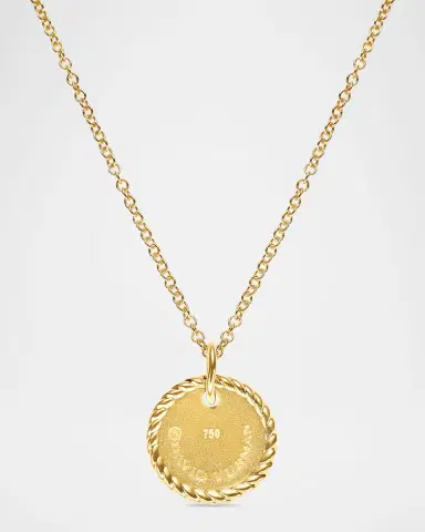 David Yurman Cable Collectibles Initial Pendant Necklace with Diamonds in 18K Gold | Thumbnail 5 David Yurman Cable Collectibles Initial Pendant Necklace with Diamonds in 18K Gold | Thumbnail 5