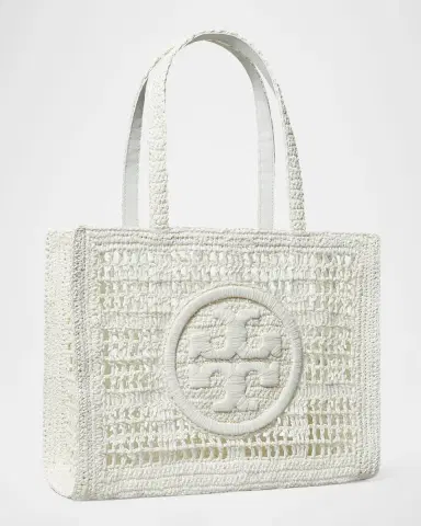 Tory Burch Ella Small Crochet Straw Tote Bag | Thumbnail 5