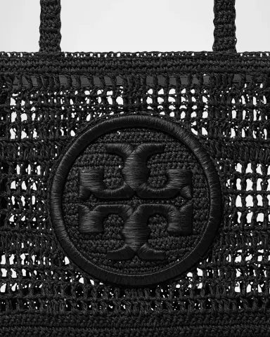 Tory Burch Ella Small Crochet Straw Tote Bag | Thumbnail 10