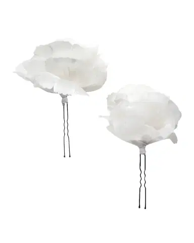 Jennifer Behr Peony Silk Hairpins, Set of 2 | Thumbnail 1