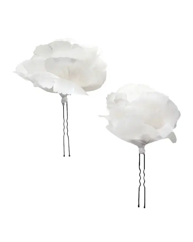 Jennifer Behr Peony Silk Hairpins, Set of 2