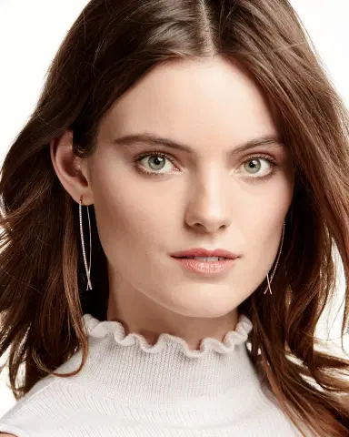 LANA Reckless Narrow Upside Down Hoop Earrings | Thumbnail 3