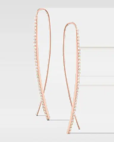 LANA Reckless Narrow Upside Down Hoop Earrings | Thumbnail 4