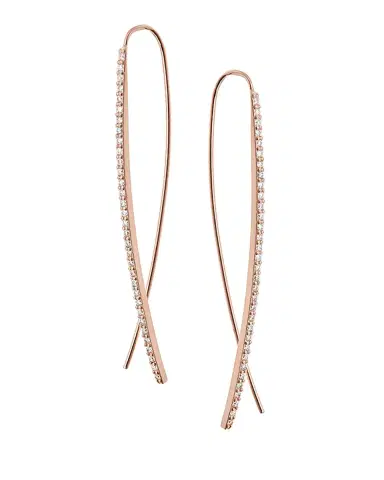 LANA Reckless Narrow Upside Down Hoop Earrings | Thumbnail 5