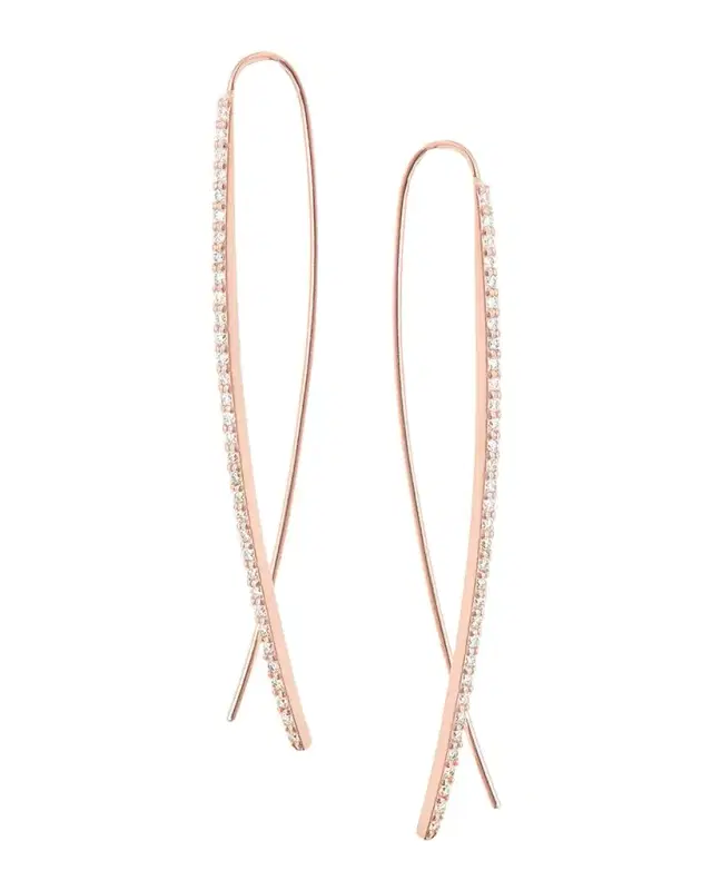 Reckless Narrow Upside Down Hoop Earrings