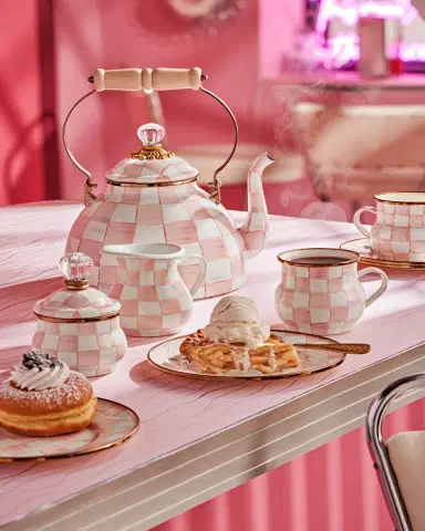 MacKenzie-Childs Rosy Check Enamel Creamer | Thumbnail 2 MacKenzie-Childs Rosy Check Enamel Creamer | Thumbnail 2
