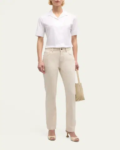 Lafayette 148 New York Cropped Straight-Leg Denim Jeans | Thumbnail 2 Lafayette 148 New York Cropped Straight-Leg Denim Jeans | Thumbnail 2