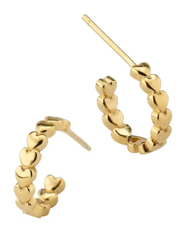 Mini Heart Hoop Earrings