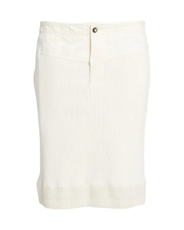 Low-Rise Compact Cotton Rib Jersey Straight Skirt