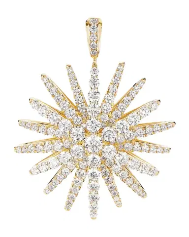 David Yurman Starburst Pendant in 18k Yellow Gold Diamond Pave | Thumbnail 1 David Yurman Starburst Pendant in 18k Yellow Gold Diamond Pave | Thumbnail 1