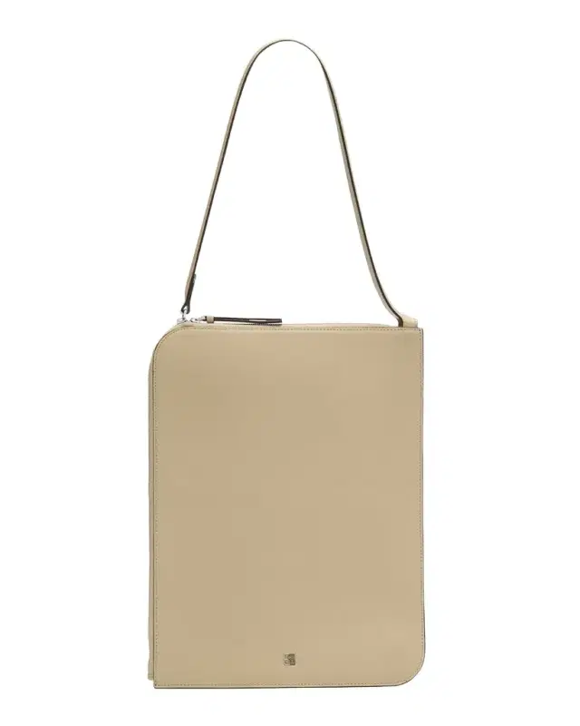 Zip Slim Leather Tote Bag