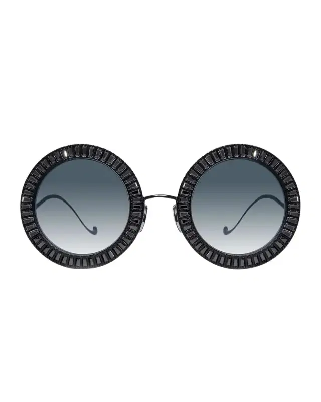 Magic You 2 Crystal & Stainless Steel Round Sunglasses