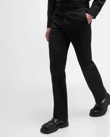 Bottega Veneta Men's Sartorial Grain de Poudre Trousers | Thumbnail 6