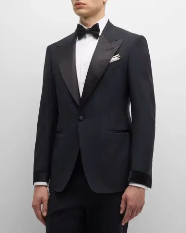 Tom Ford Men's Shelton Peak-Lapel Tuxedo | Thumbnail 4 Tom Ford Men's Shelton Peak-Lapel Tuxedo | Thumbnail 4