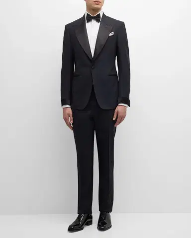 Tom Ford Men's Shelton Peak-Lapel Tuxedo | Thumbnail 6 Tom Ford Men's Shelton Peak-Lapel Tuxedo | Thumbnail 6