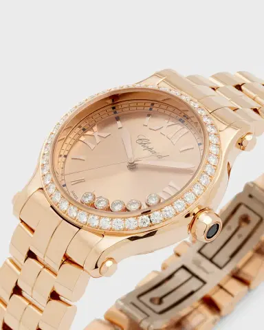 Chopard Happy Sport 33mm 18K Rose Gold Diamond Watch | Thumbnail 3