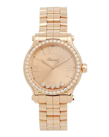 Chopard Happy Sport 33mm 18K Rose Gold Diamond Watch | Thumbnail 1
