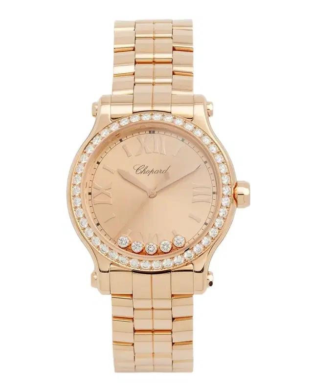 Chopard Happy Sport 33mm 18K Rose Gold Diamond Watch